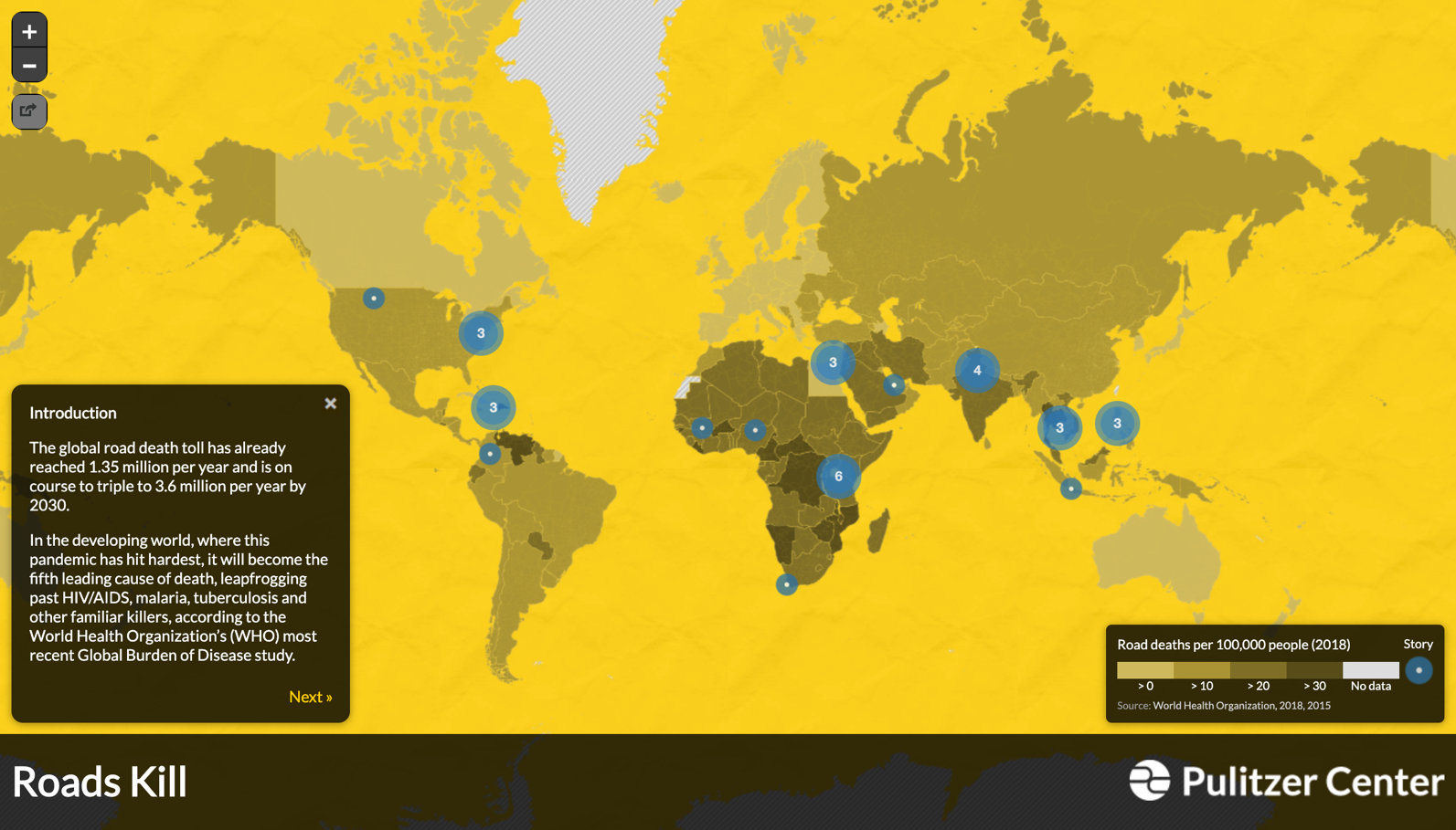 Roads Kill map